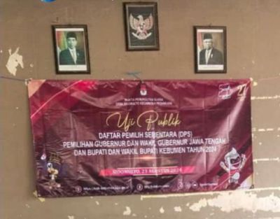 Daftar pemilih sementara gubernur dan wakil, bupati dan wakil bupati